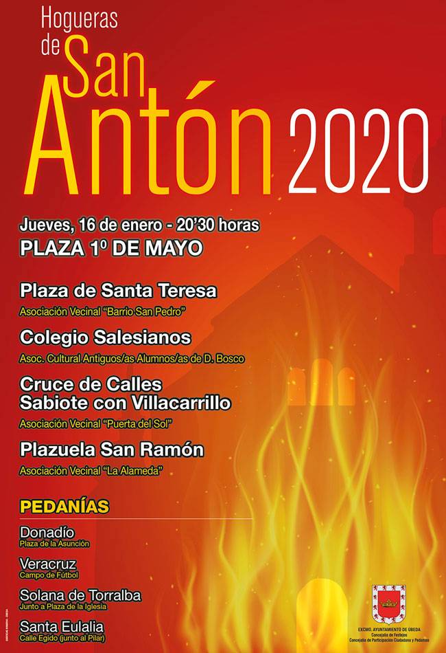 Hogueras san Atón 2020 Úbeda